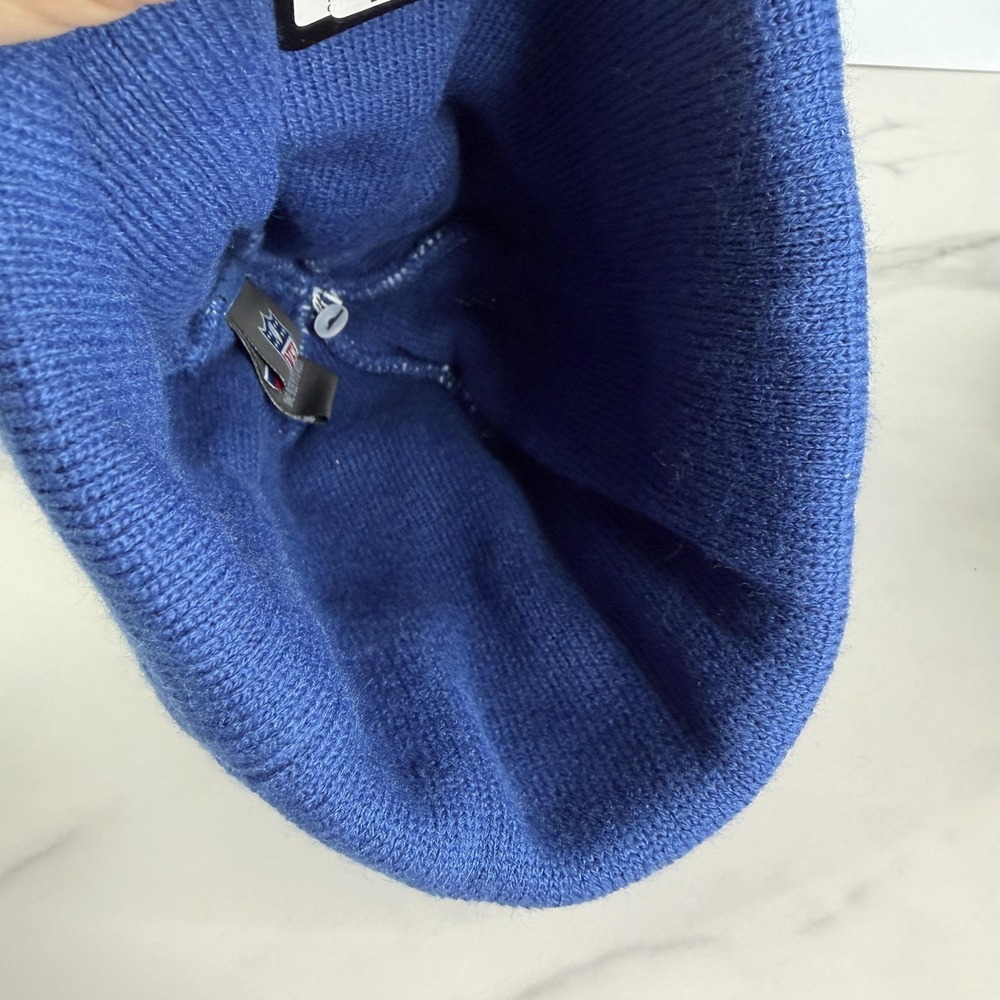 Indianapolis Colts Hat Beanie Mens Blue NFL Football Pom Knit Cuffed New Era - Picture 9 of 11